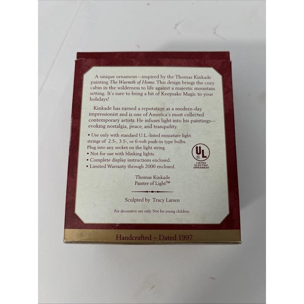 Hallmark 1997 Thomas Kinkade Ornament The Warmth Of Home 1244 - Picture 4 of 8
